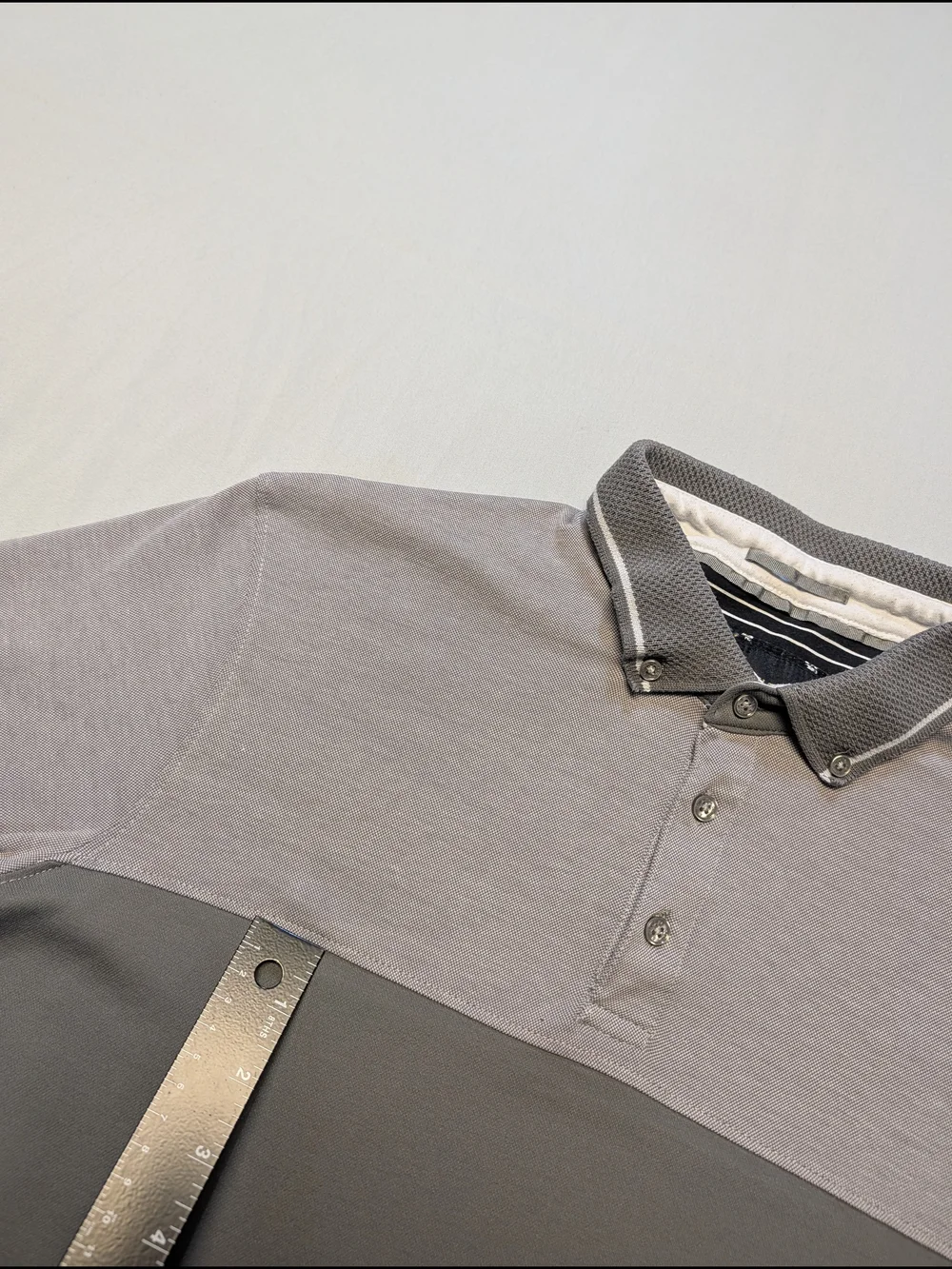 Denim & Flower Gray Polo Men's Size Small Short-Sleeve